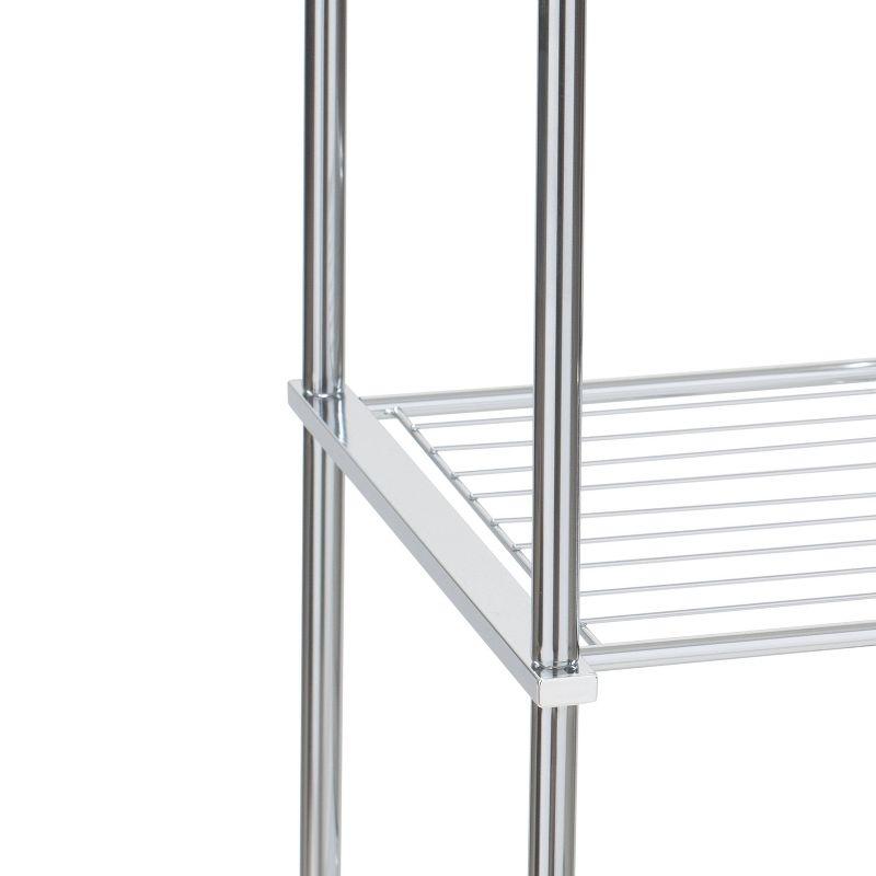 Chrome 4-Tier Freestanding Bathroom Shelf