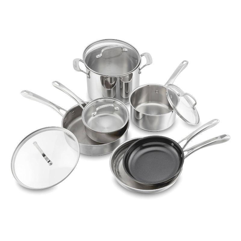 Cuisinart 10pc Classic Stainless Steel Cookware Set