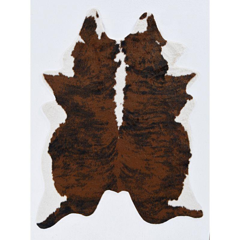 Shaped Faux Animal Hide Rug