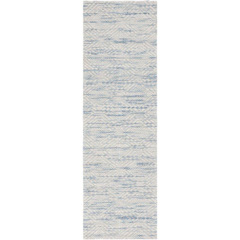 Marbella MRB452 Hand Loomed Indoor Runner Rug - Light Blue/Beige - 2'3"x8' - Safavieh