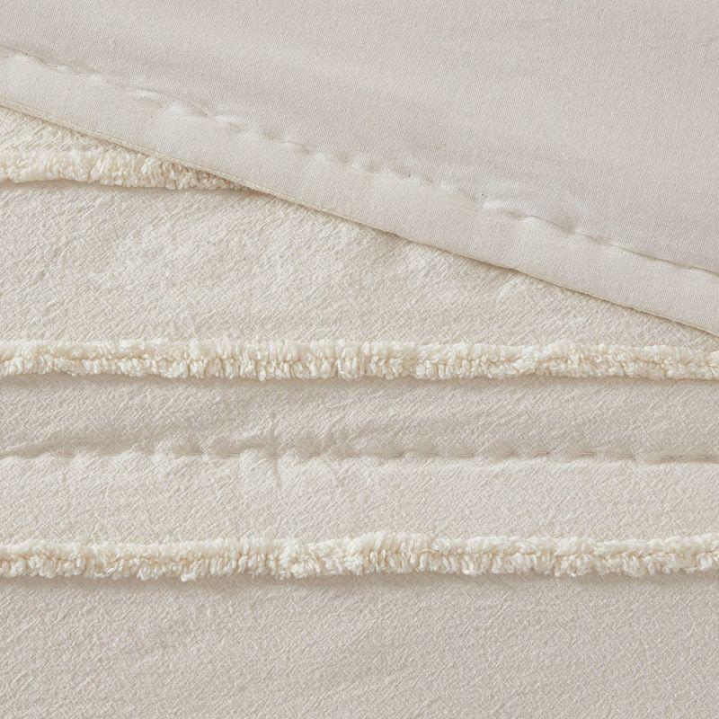 Mercer 100% Cotton 3 Piece Quilt Set with Chenille Trims