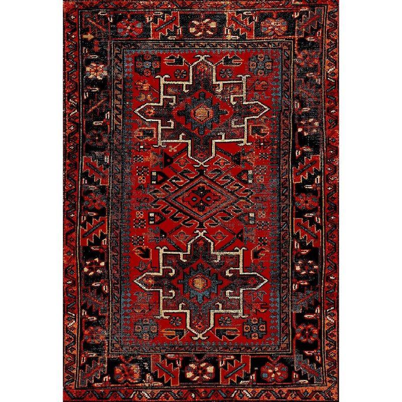 Vintage Hamadan VTH229 Power Loomed Indoor Area Rug - Red/Black - 4'x6' - Safavieh