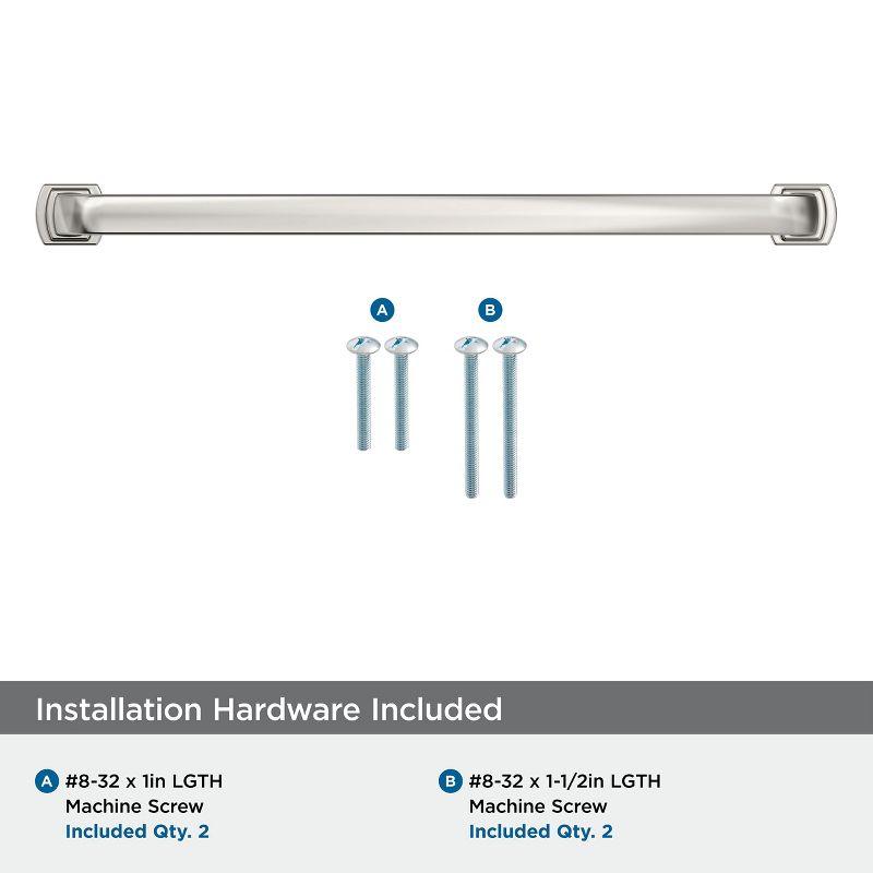 Amerock Surpass 8-13/16 inch (224mm) Center-to-Center Polished Nickel Cabinet Pull