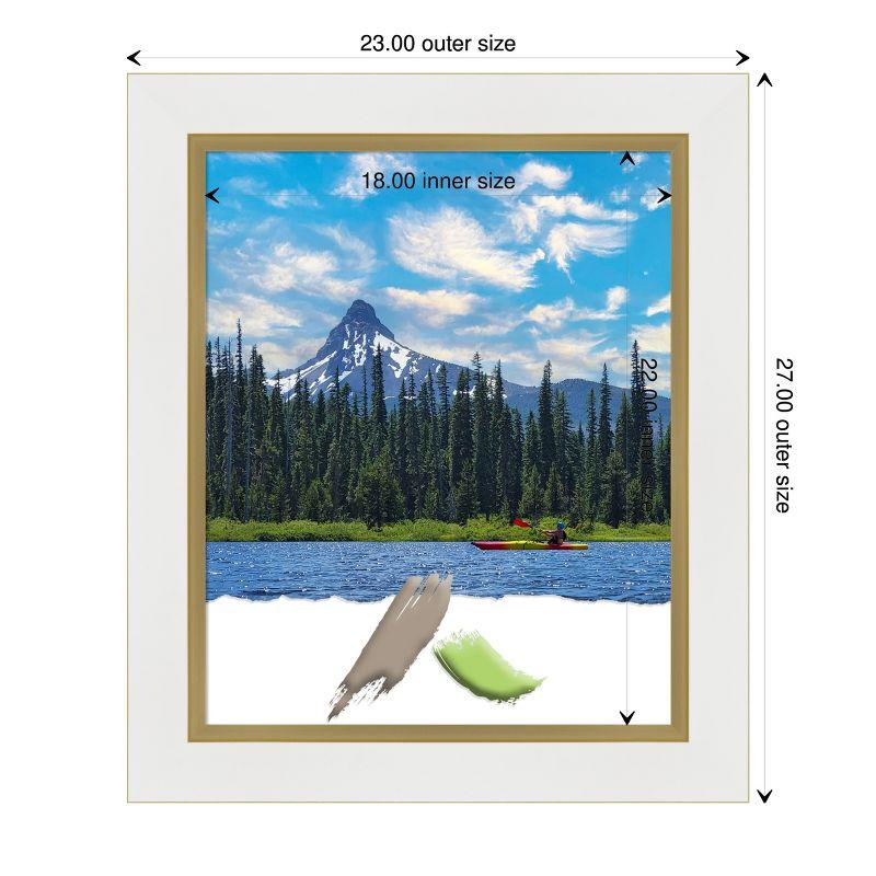 Amanti Art Eva White Gold Picture Frame