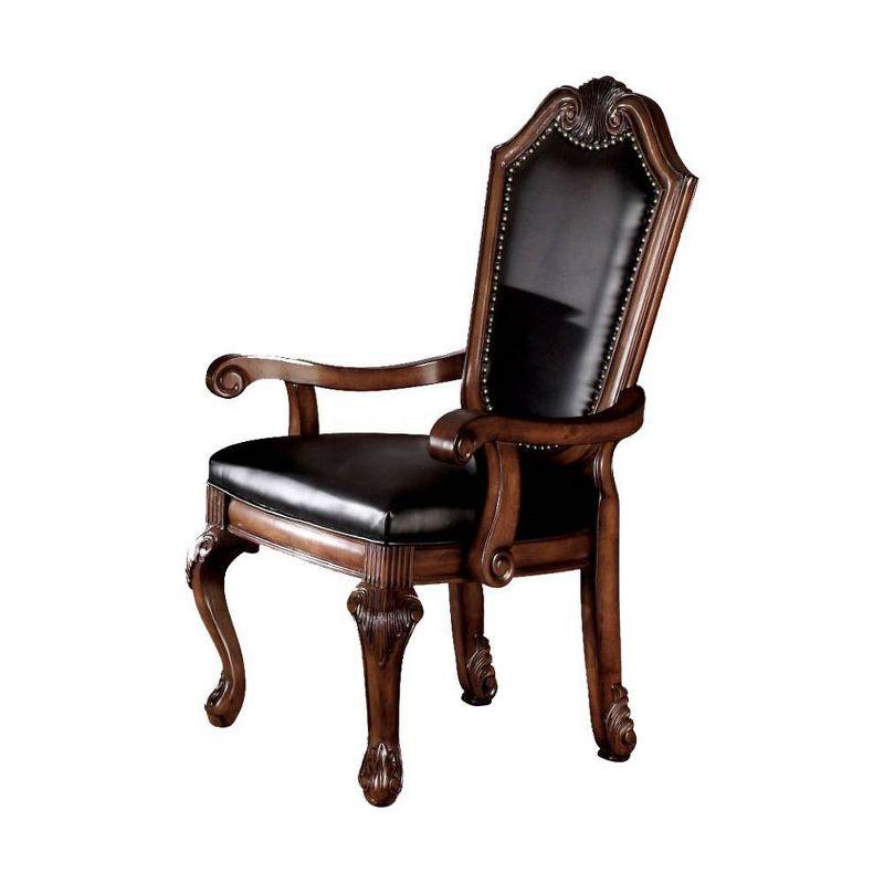 Chateau De Ville Arm Chair (Set-2) in , Black/Cherry