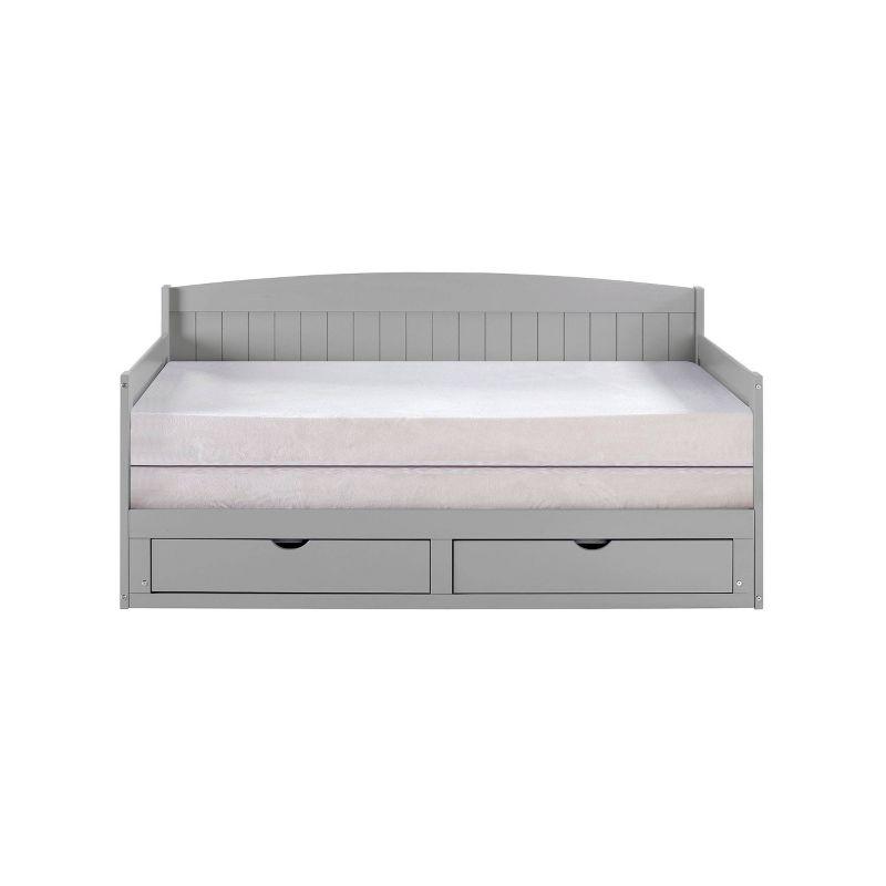 Alaterre Furniture King Harmony Kids' Daybed with Conversion Dove Gray