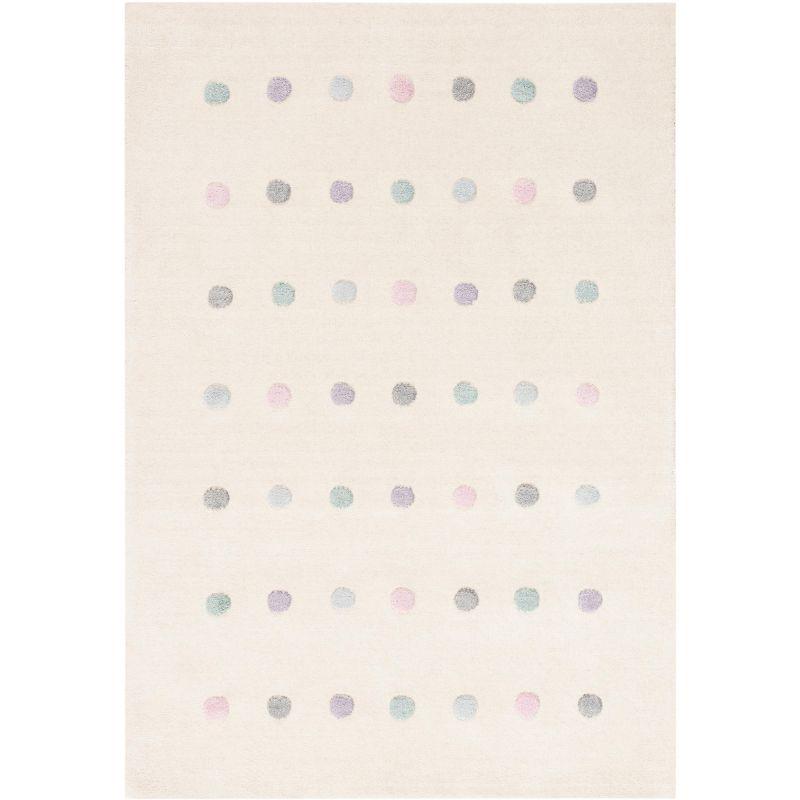 Ivory Hand-Tufted Wool Rectangular Kids Rug 4' x 6'