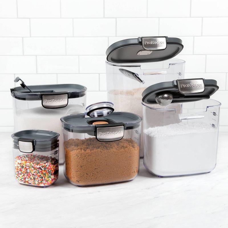 ProKeeper Plus 9-Piece Clear Plastic Airtight Baking Storage Set