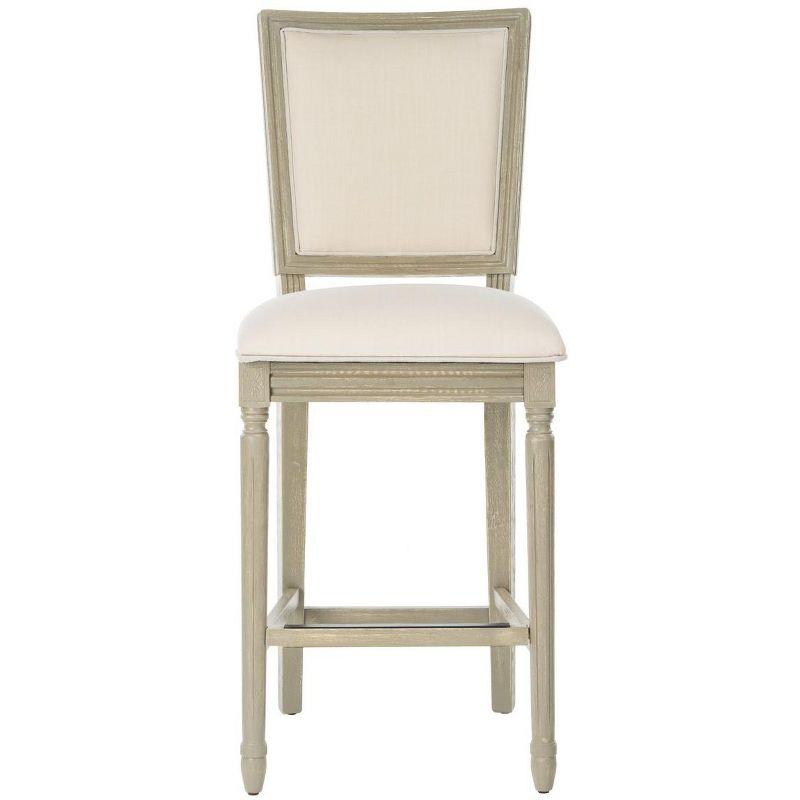 Buchanan Rectangle Bar Stool (Set of 2) - FOX6246 - Light Beige - Safavieh Couture