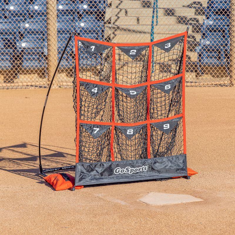 GoSports 9 Pocket Baseball and Softball Pitching Strike Zone Target Net