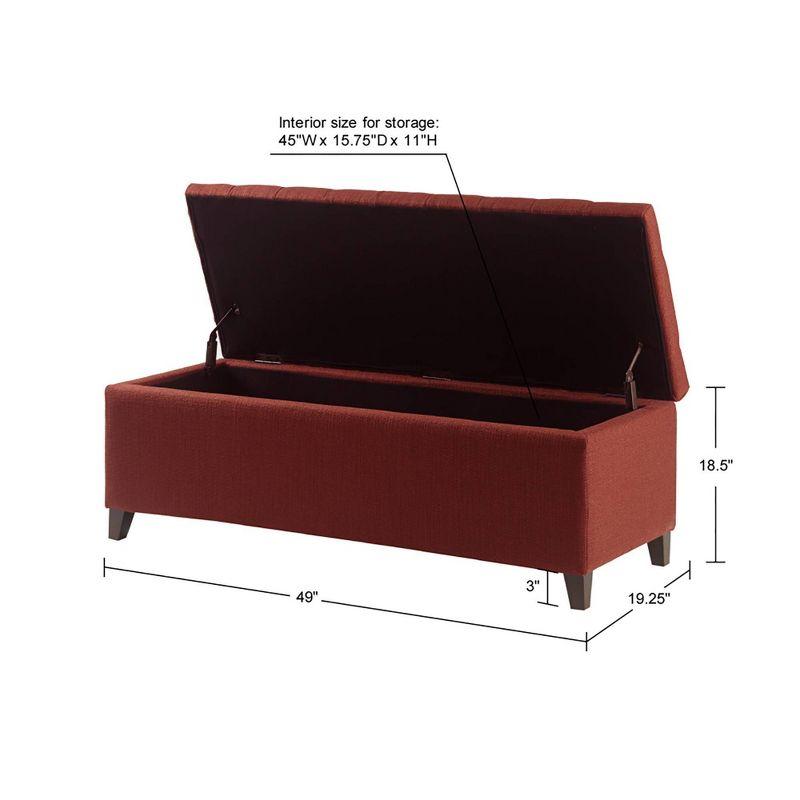 1 Polyester Upholstered Storage Bench