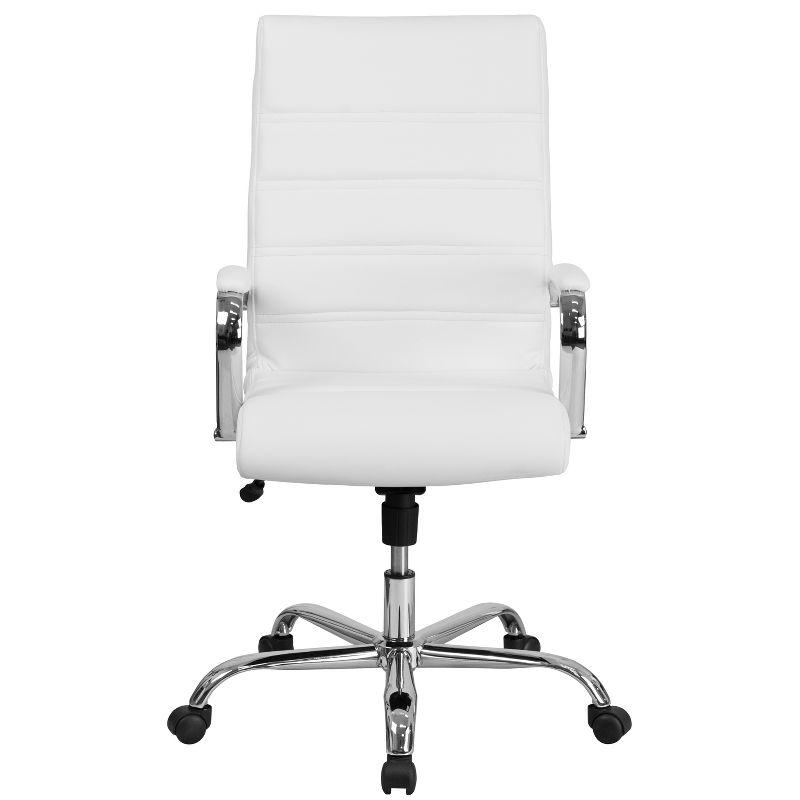 Flash Furniture High Back Executive Swivel Office Chair with Metal Frame and Arms