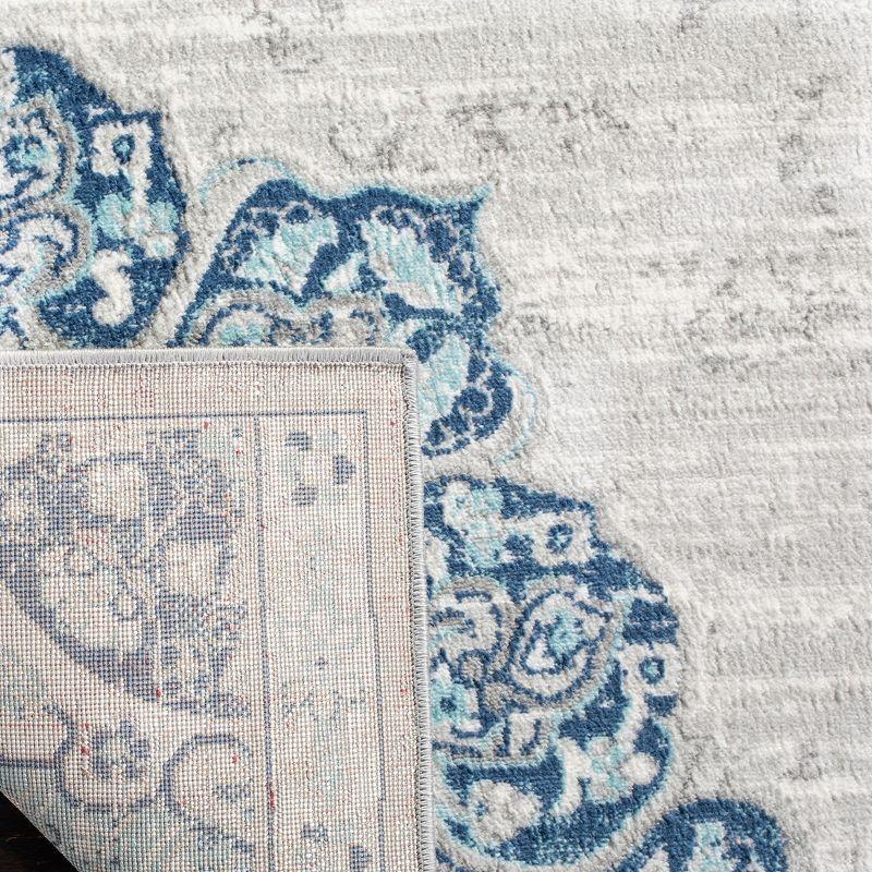 Brentwood BNT849 Power Loomed Area Rug - Navy/Light Grey - 8'x10' - Safavieh.