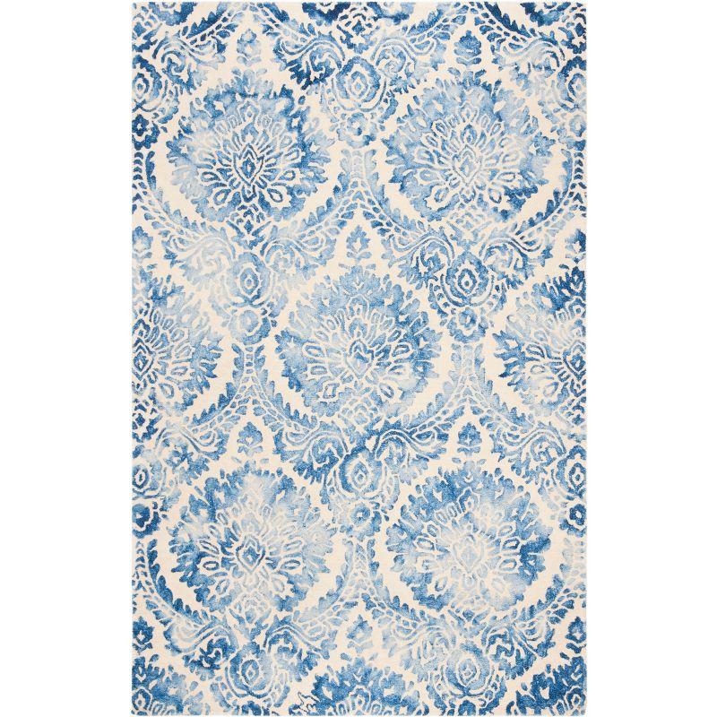 Dip Dye DDY210 Hand Tufted Area Rug - Blue/Ivory - 5'x8' - Safavieh.