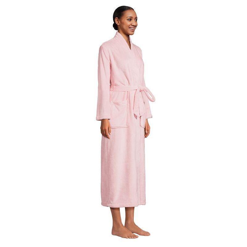 Lands' End Women's Cozy Plush Long Wrap Robe