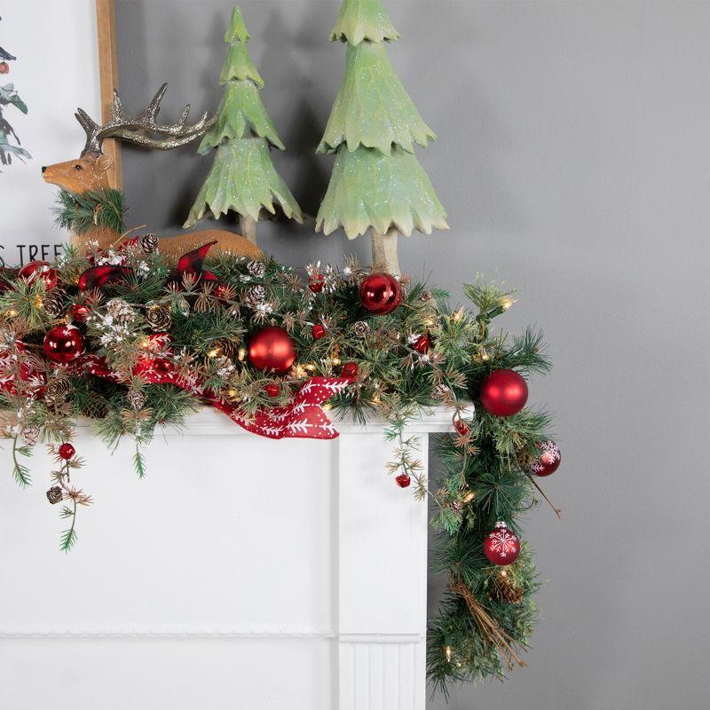 Pre-Lit Country Mixed Pine Artificial Christmas Garland - Clear Lights