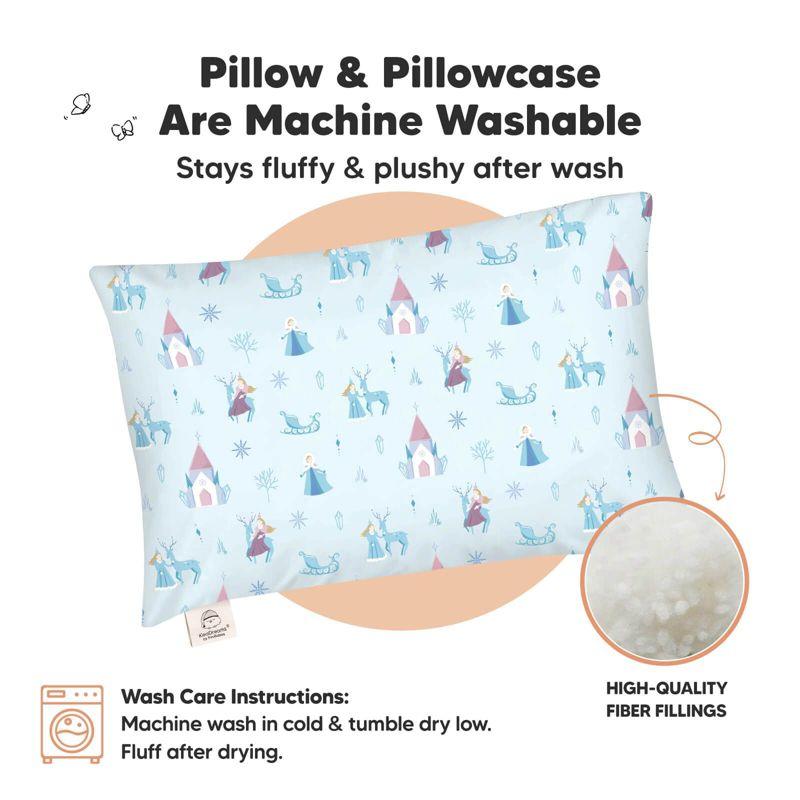 KeaBabies Toddler Pillow with Pillowcase, 13X18 Soft Organic Cotton Toddler Pillows for Sleeping, Kids Travel Pillow Age 2-5