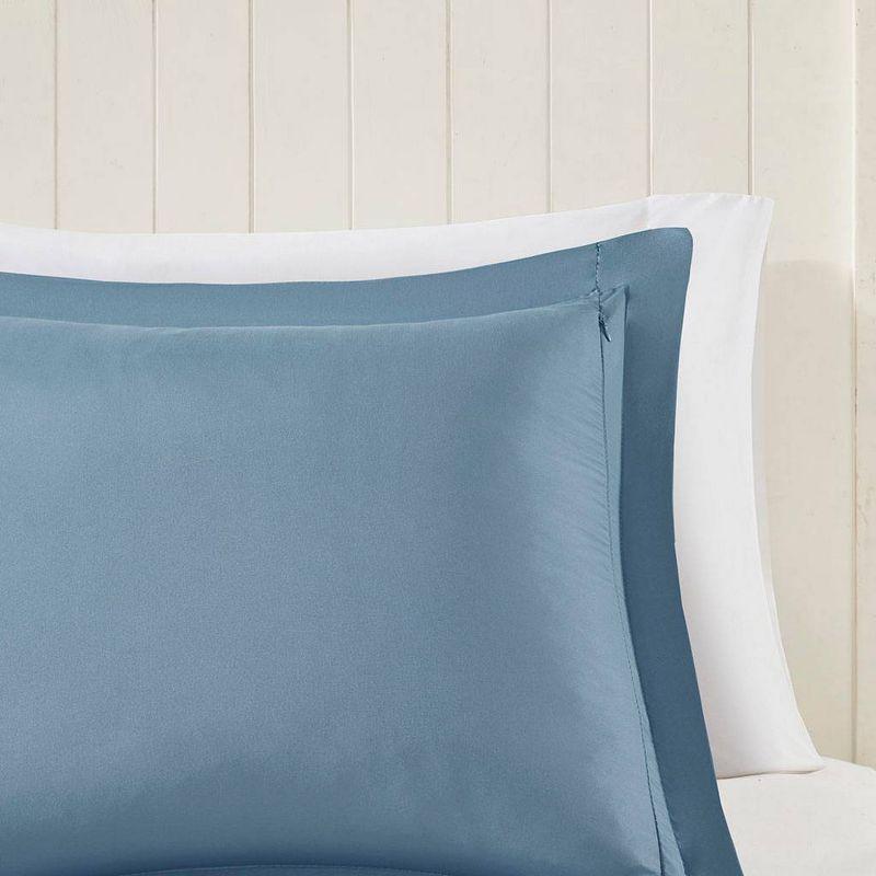 Navy and Light Blue Reversible Down Alternative Comforter Set