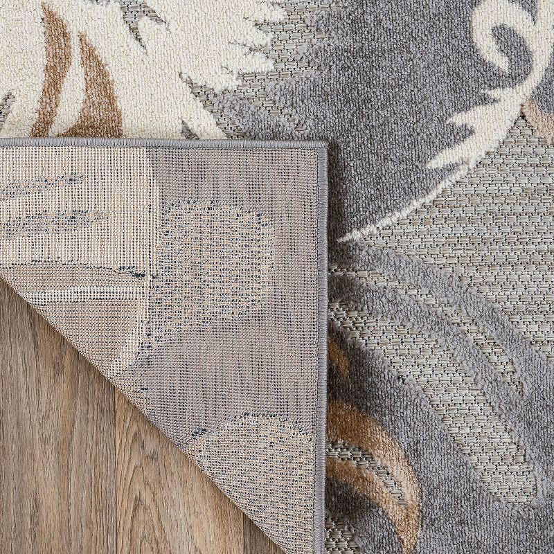 World Rug Gallery Modern Floral Indoor/Outdoor Area Rug
