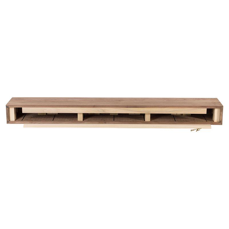 Modern Ember Modern Ember Walnut Creek Fireplace Mantel Shelf - 9" Depth, Close-Grain Details - Real Walnut Wood