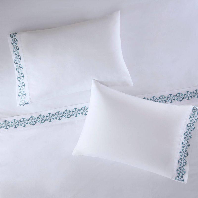 Embroidered Microfiber 4 PC Sheet Set