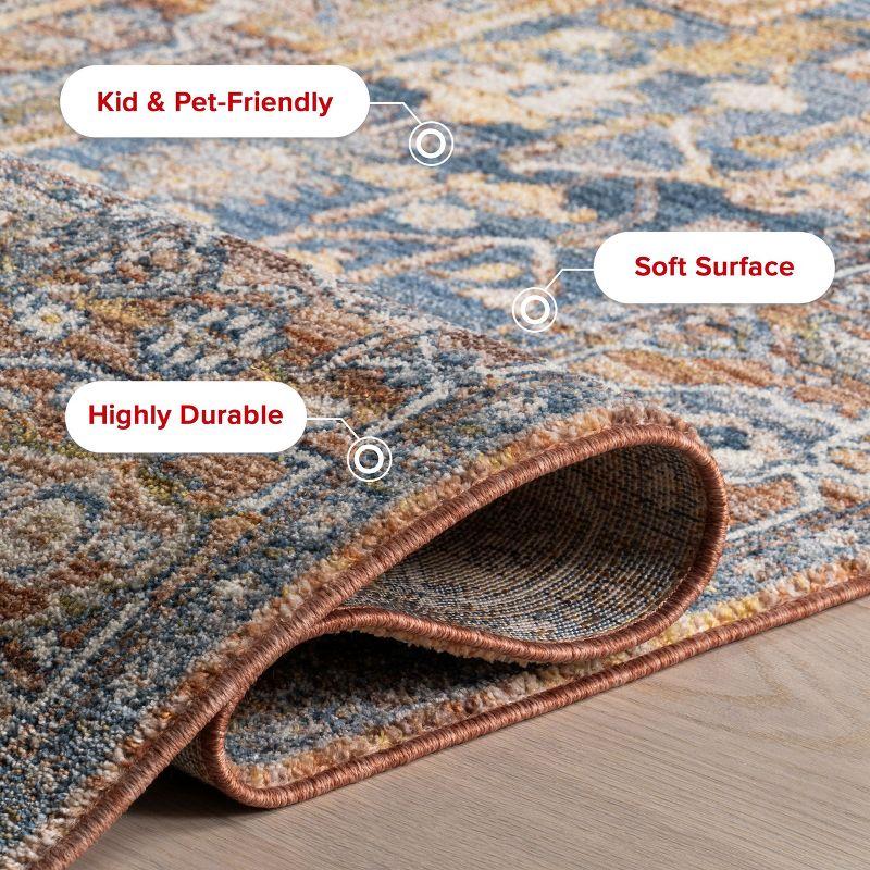 Nuloom Harriet Medallion 2x8 Runner Indoor Area Rug for Living Room Bedroom Dining Room Entryway Hallway Kitchen, Rust/Multicolor