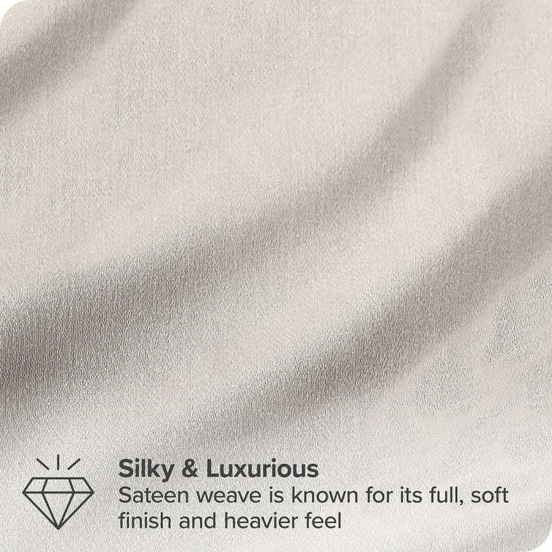 Twin French Beige Organic Cotton Sateen Sheet Set