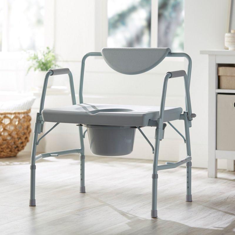 Drive Medical Bariatric Drop Arm Bedside Commode Chair 11135-1