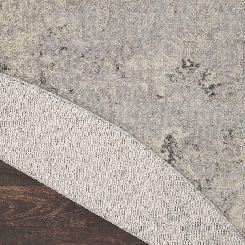 Nourison Rustic Textures Modern Indoor Area Rug Grey/Beige 5'3" x round