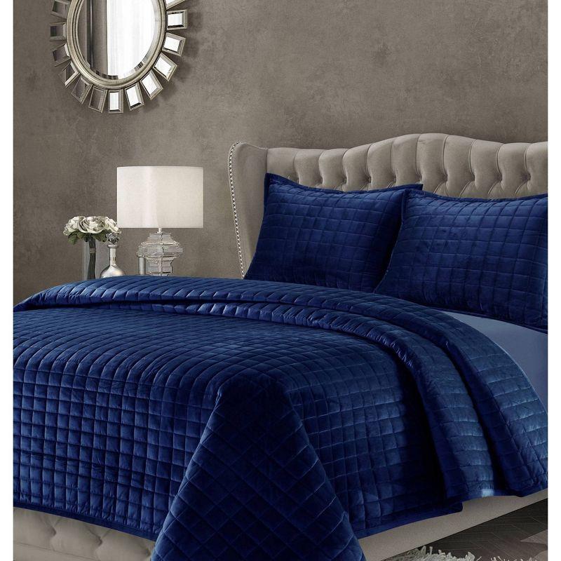 Florence Velvet Oversized Quilt Set - Tribeca Living