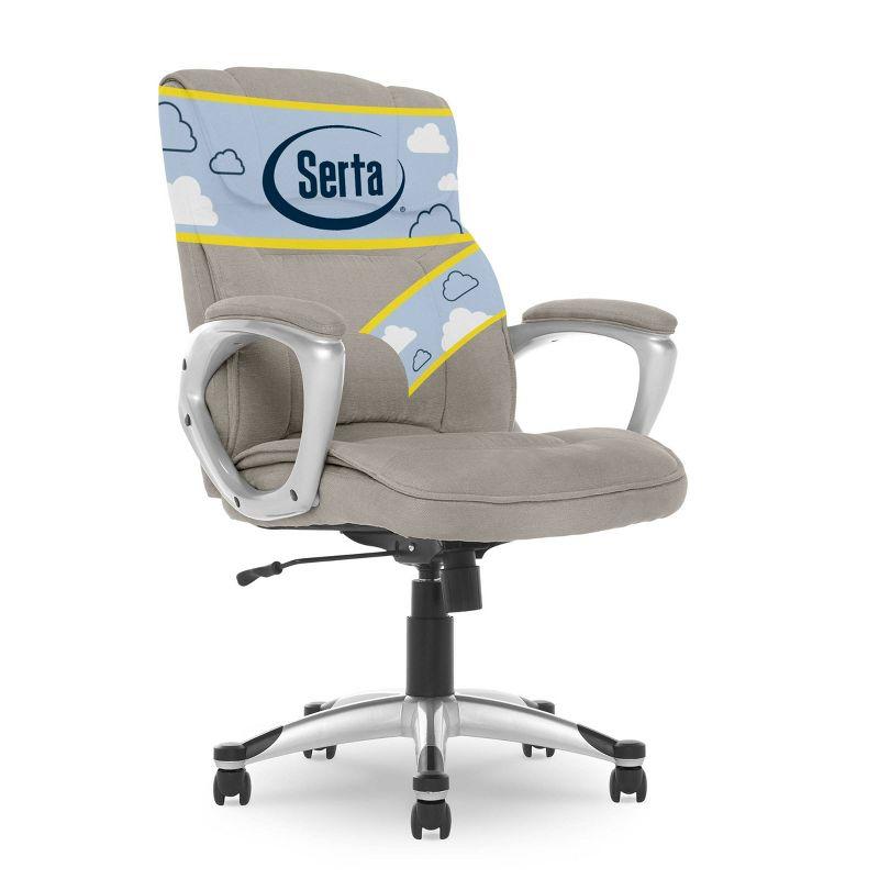 Serta Hannah Executive Ergonomic Office Chair with Lumbar Support and Pillowed Headrest