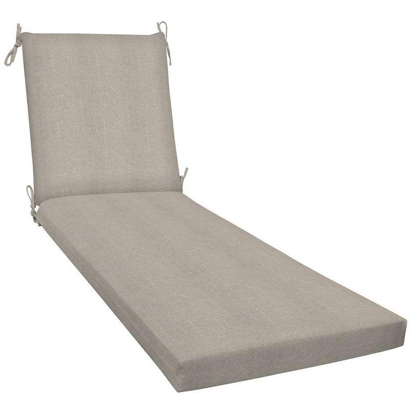Honeycomb Outdoor Chaise Lounge Cushion - Heathered Solid Taupe