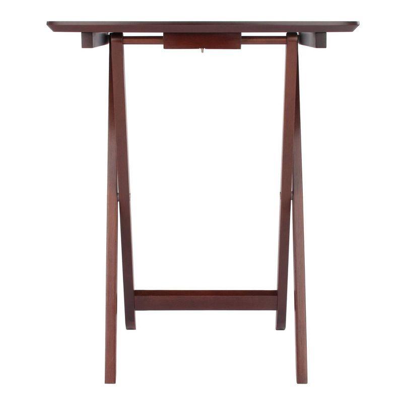 2pc Darlene Snack Table Set Walnut - Winsome: Portable, No Assembly Required, Space-Saving Design