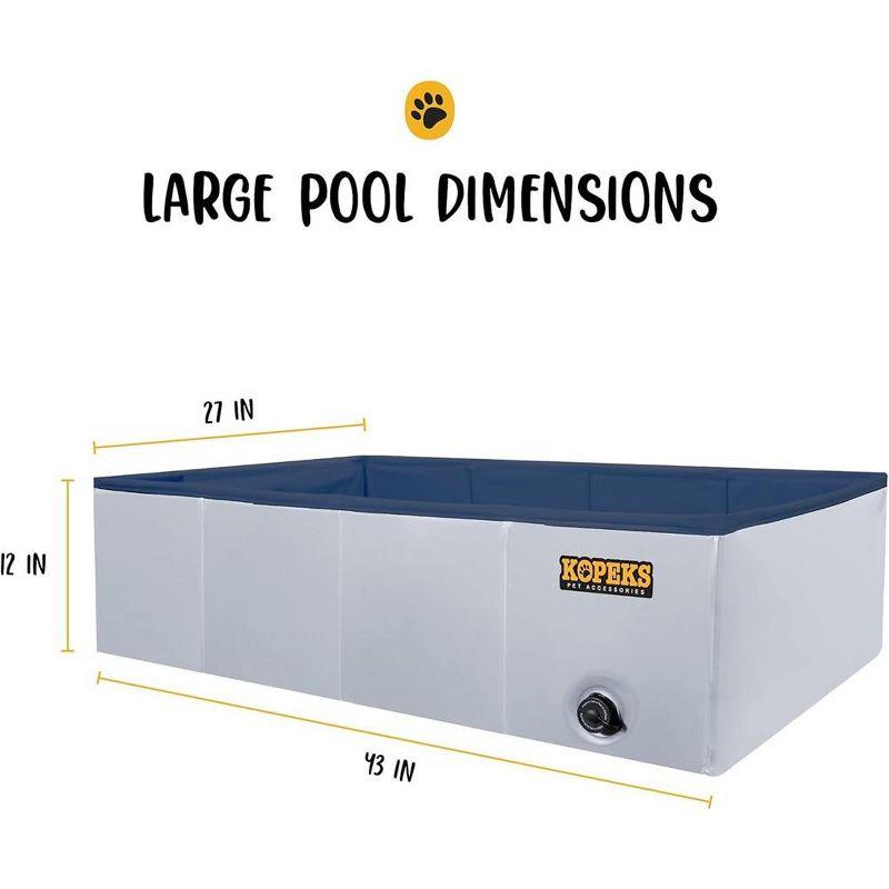 KOPEKS Portable Pool - Square - Grey - Large