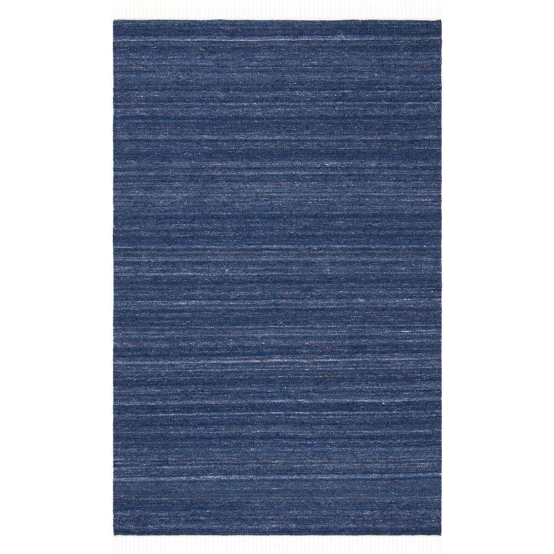 Kilim KLM551 Hand Loomed Area Rug - Navy/Blue - 5'x8' - Safavieh.