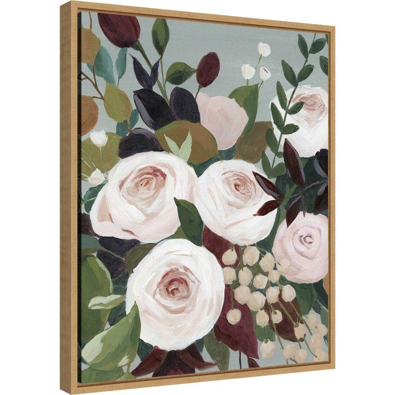 16"x20" Bohemian Blooms I by Grace Popp Framed Canvas Wall Art - Amanti Art: Hand-Stretched, Lithograph Print, Sawtooth Back Mount