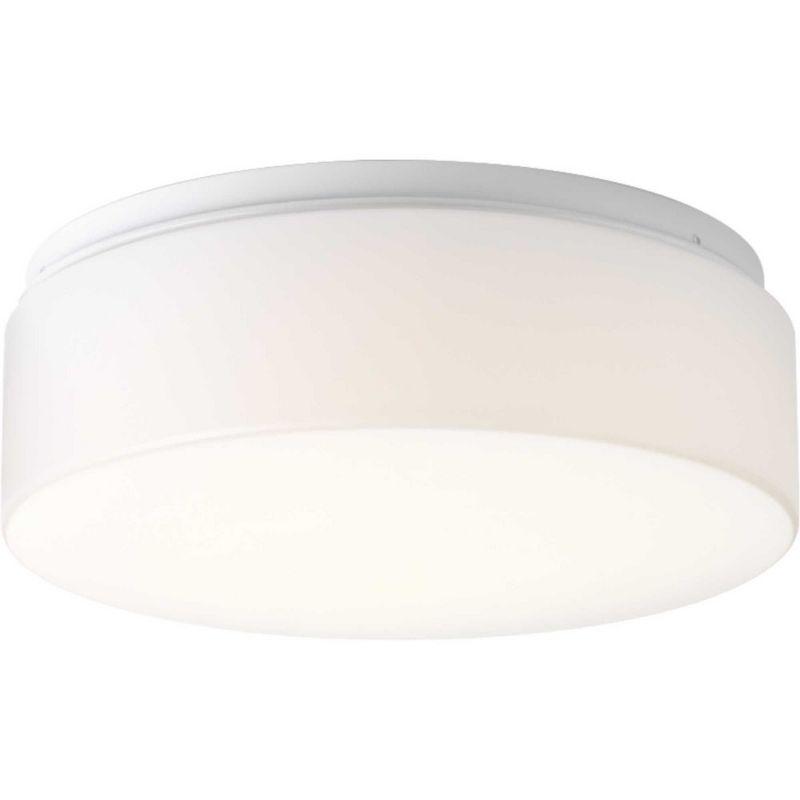 Progress Lighting, Drums and Clouds, 1-Light LED Flush Mount, Black Finish, Acrylic Shade