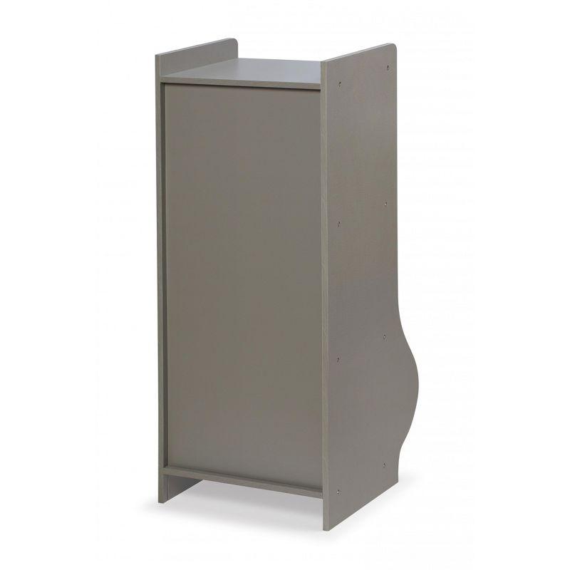 Woodgrain Gray Kids Upright Storage Nook with Reversible Basket