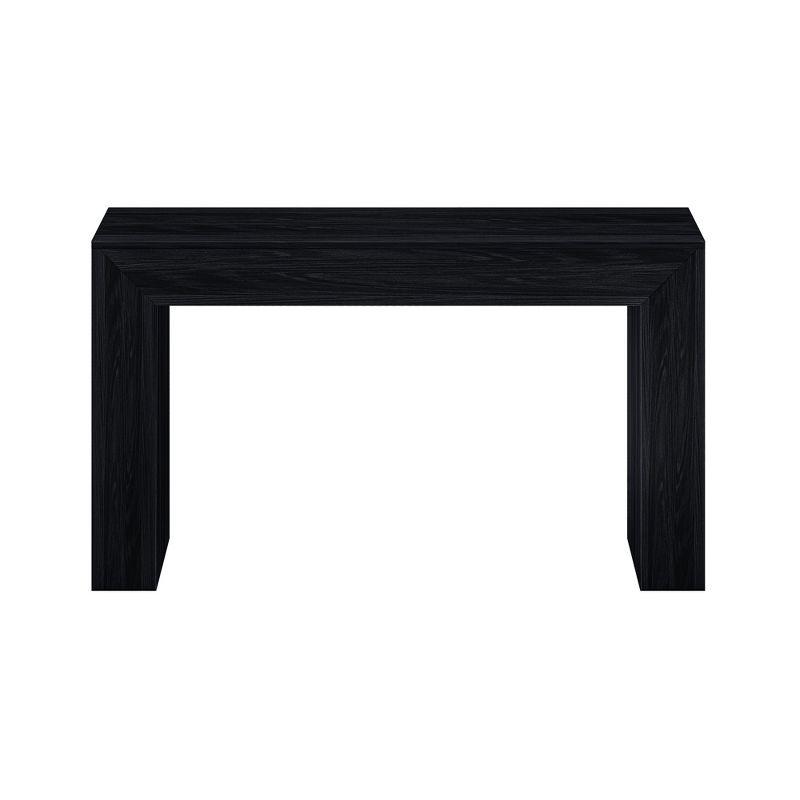 Plank+Beam Grand Console table, 56" Solid Wood Modern Sofa Table, Entryway Table for Hallway, Behind the Couch, Living Room, Foyer, Black Wirebrush