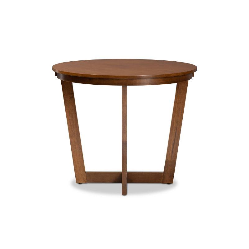 35" Alayna Wide Round Wood Dining Table - Baxton Studio