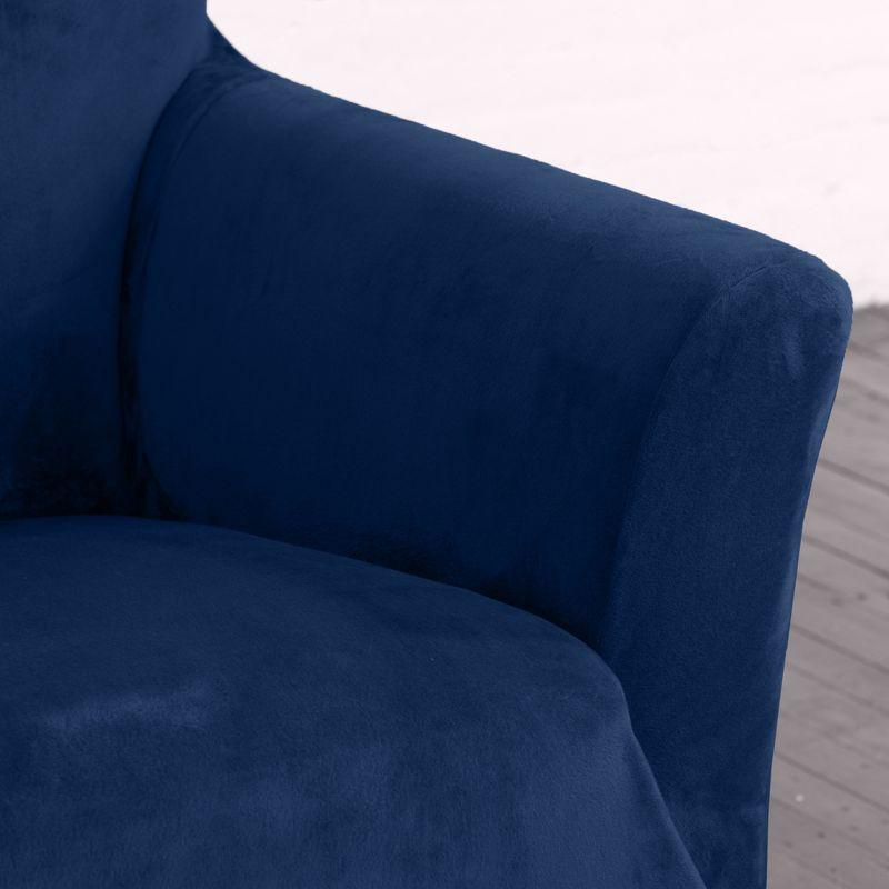 Great Bay Home Stretch Velvet-Plush Washable Sofa Slipcover (Sofa XL, Dark Denim Blue)