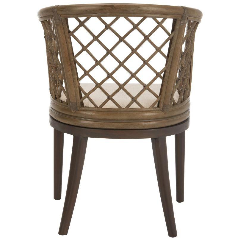 Carlotta Arm Chair - SEA4013 - Greige/White - Safavieh
