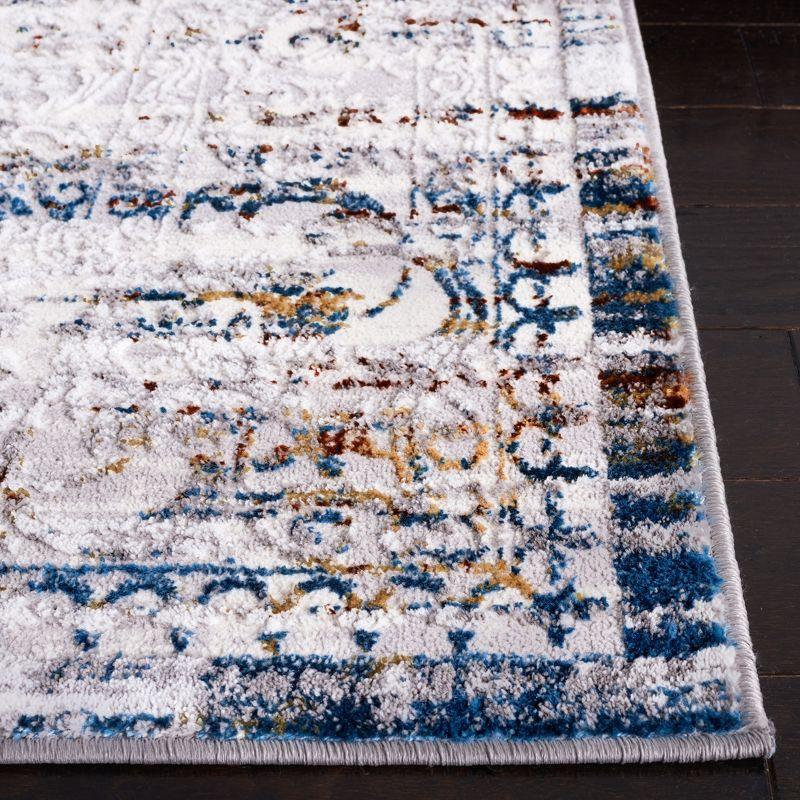 Amelia ALA298 Power Loomed Area Rug - Gray/Blue Gold - 8'x10' - Safavieh.