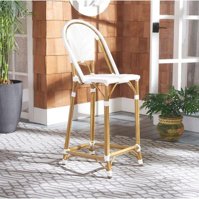 Zaid Barstool - Indoor/Outdoor - PAT4038 - White - Safavieh