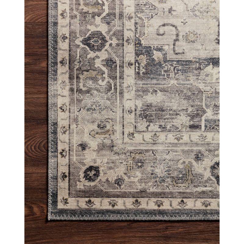 2'6"x7'6" Hathaway Runner Rug Steel Gray/Ivory - Loloi Rugs: Traditional Medallion, Indoor, Flat Pile, Polyester