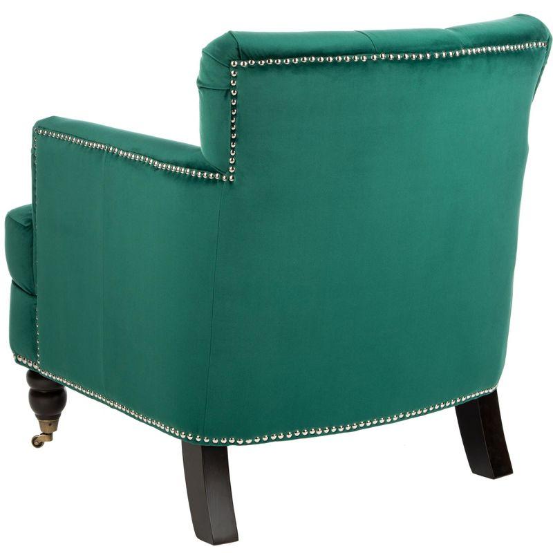 Colin Chair - HUD8212 - Emerald/Espresso - Safavieh
