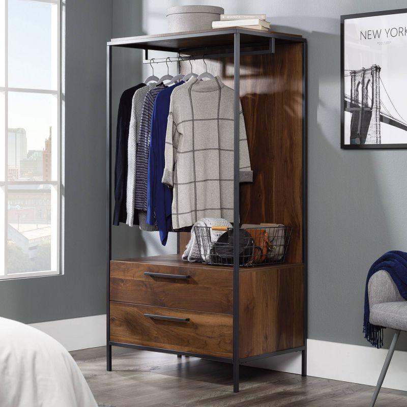 Nova Loft Armoire with Drawers Grand Walnut - Sauder