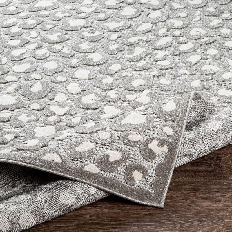 Mark & Day Vossen 5'3"x7'3" Rectangle Woven Indoor and Outdoor Area Rugs Medium Gray