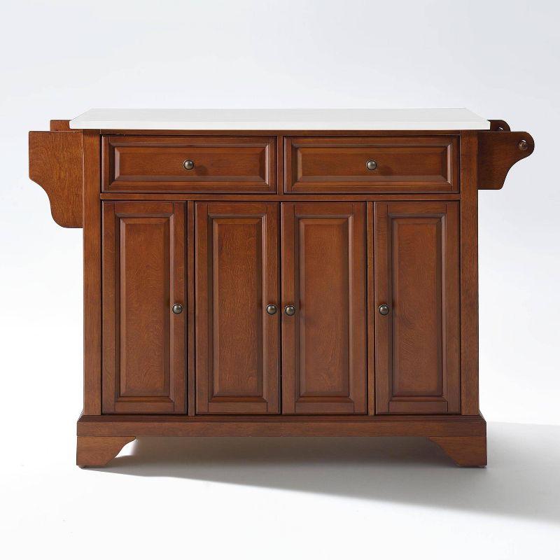 Lafayette Cherry Wood Granite Top Full-Size Kitchen Island