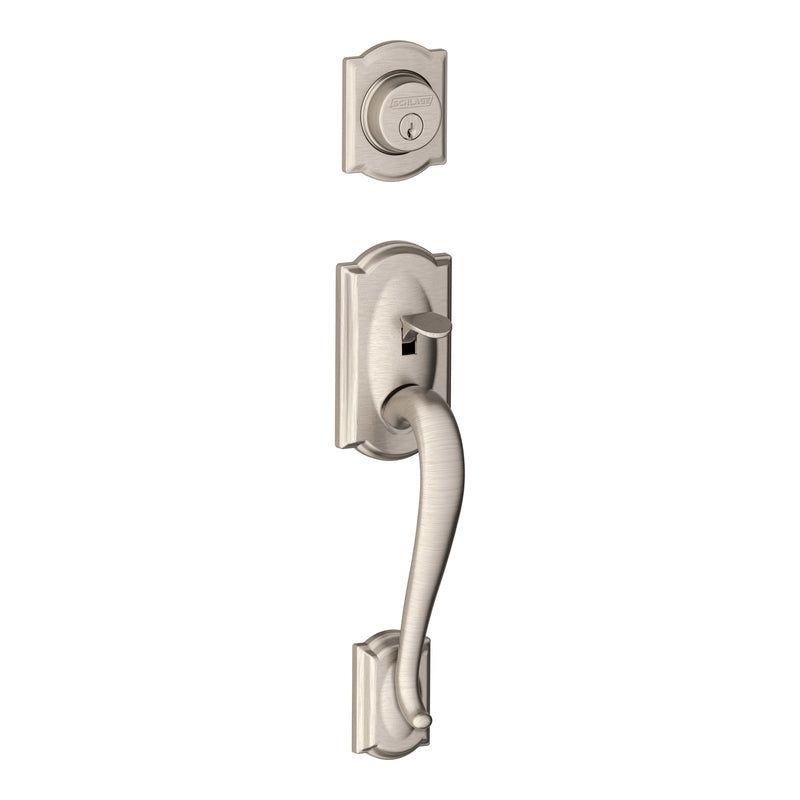 Schlage Camelot Satin Nickel Handleset Right or Left Handed